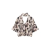Scalpers Bluza Anicasi  rjava / burgund / črna / bela
