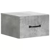 vidaXL vidaXL Stenski nočni omarici Betonsko siva 34,5 x 33 x 20 cm, (5000209800)