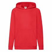 Red childrens hoodie Fruit of the Loom