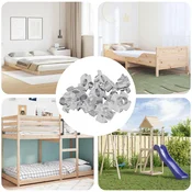 Urezana T-matica 12 pcs Srebrno M6 mm Celik