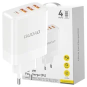 DUDAO Dudao A5HEU stenski polnilnik 3x USB-A 1x USB-C PD20W - bel