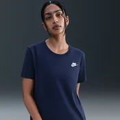 Nike Club Essentials Womens T-Shirt - Blue - Cotton/Polyester
