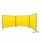 VEVOR Varilni zaslon 3-panelni s okvirjem 183x244 cm rumene barve