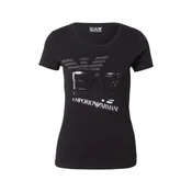 EA7 Emporio Armani Majica črna/srebrna/bela