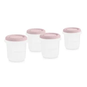 Miniland Baby Posode za shranjevanje hrane, Terra, 4x200 ml, roza