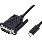 ROLINE Roline 11.04.5830 adapter [1x moški konektor USB-C® - 1x moški konektor DVI\, 24 + 1 polov] črna 1.00 m, (20429961)