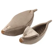 INF Banana Pet Bed: Mehka in udobna spalna vreča za mačke in majhne pse Grey, (5000125107)