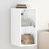 Zidni ormaric sa staklenim vratima bijeli 35 x 37 x 68,5 cm