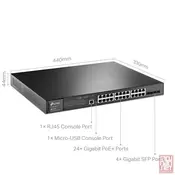 TP-Link TL-SG3428MP, JetStream 28-Port Gigabit L2+ Managed Switch with 24-Port PoE+