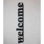 Wallity APT490MS Zidna dekoracija Welcome, 18x98cm, Crna