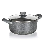 Banquet Lonec z neprijemljivo površino GRANITE PR 20 x 9,5 cm, s steklenim pokrovom, komplet 2