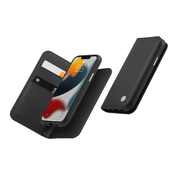 Moshi Overture torbica s uklonjivim magnetskim novčanikom za iPhone 13 (SnapTo™) - jet crna