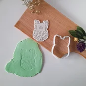 KREATIVNI SLATKIŠI Modla za kolace i ukrase Bebi bodi za devojcice, Reljefna modla, 8 cm, Bela