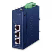 Planet IECJ-300 Industrial 3-Port EtherCAT Junction Slave (-40~75 degrees C, dual 9~48V DC, 1 x 100TX RJ45 IN, 2 x 100TX RJ45 OUT,  BECKHOFF EtherCAT conformance test tool verified)