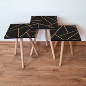 Hanah Home Set klub stocica 3Shp22, 3 komada, Braon