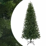 Vidaxl Umestno božično drevo z stojalom Zelena 240 cm PVC, PE in jeklo