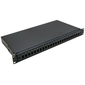 Optična stikalna plošča XtendLan 19, 24 portov SC simplex, razširljiva, črna