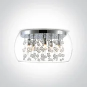 STROPNA SVJETILJKA 5xG9/9W/220V IP20 KROM/STAKLO