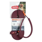 Pasji povodec BIVOUAK ploščat, silikonski 15mm/10m rdečZolux