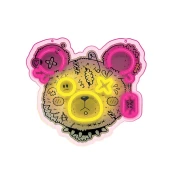 Neon ART LED PUNK TEDDY BEAR ružicasto-žuti FLA01 Forever Light