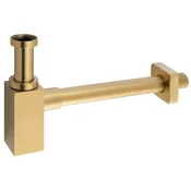 Washbasin Bottle Trap 5/4, Diameter 32mm, Square, gold matt - Zlata mat barva - Sapho - 24 - Medeninasti - 5/4 - 14