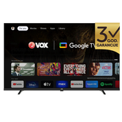 VOX Televizor 43GOF080B 43, Frameless, Google TV, LED, Full HD, Dolby Audio, Crni