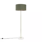 Stoječa svetilka medenina z zelenim odtenkom 50 cm - Kaso