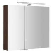 SAPHO MIRRÓ LED Rustikalno Borovo Kopalniško Zrcalo 80x70cm