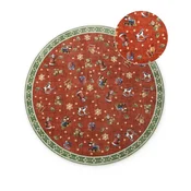 Rdeča/zelena okrogla preproga z božičnim motivom o 160 cm Toys Delight Nostalgic Noel Red Green – Villeroy&Boch
