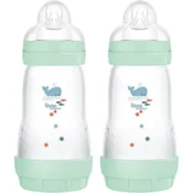 MAM Perfect Star Anti-colic Bottle antikolična steklenička 2m+ Mint 2x260 ml