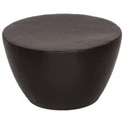 Vidaxl Klubska mizica iz kovanega aluminija O 50x30 cm črna