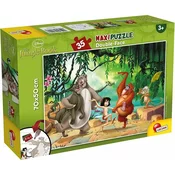 Knjiga o džungli 2 v 1 – maxi sestavljanka s 35 deli in pobarvanka 70x50 cm – Lisciani