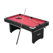 VEVOR Biljar stol 183 cm Crvena