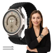 Pašček za Honor Magic Watch/Magic Watch 2 46 mm črne barve 22 mm