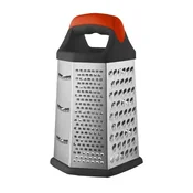 6-sided grater and collecting tray, 23 cm, stainless steel - Zokura