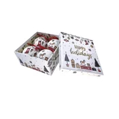 Novogodišnje kugle 7.5cm u ukrasnoj kutiji set 4/1