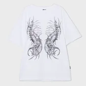 Cropp - Bela majica s printom - white