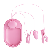 Pretty Love Surprise Box Electro Stimulation Vibrating Nipple Clamps Pink