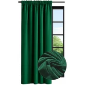 Že izdelana žametna zavesa 140x180 gladka že izdelana žametna zavesa zelena žametna