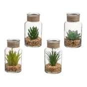 Umetne rastline v kompletu 4 ks (višina 12 cm) Cactus – Casa Selección