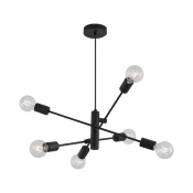 Braytron Dekorativna visilica BRY-G004C-6H-6xE27-CRNA