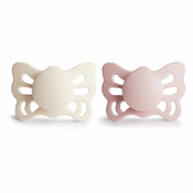 Frigg tolažilna duda - silikon Butterfly 0-6 m cream/blush