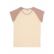 Girls Contrast Raglan Tee whitesand/duskrose