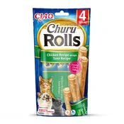 INABA Churu Rolls piščančji wraps s tuno - priboljški za mačke, 4x10 g