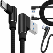 Kotni USB 3.0 na USB tip-C polnilni in podatkovni kabel za telefone 100cm