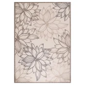 Lesnina PREPROGA ZA ZUNANJO UPORABO Floral 80/150 cm tkano krem barve, bež