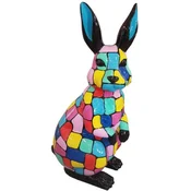 Casa Padrino luxury decorative sculpture rabbit colorful H. 220 cm - Huge garden sculpture - XXL decorative sculpture - XXL decorative figure - XXL animal figure