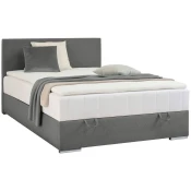 Carryhome POSTELJA Z VZMETNICO 90 cm  x 200 cm , tekstil siva