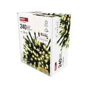 EMOS LED božična veriga, 24 m, zunanja in notranja, topla bela, programi, časovnik