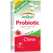 Jamieson Probiotične žvečljive tablete z okusom jagode, 60 žvečljivih tablet